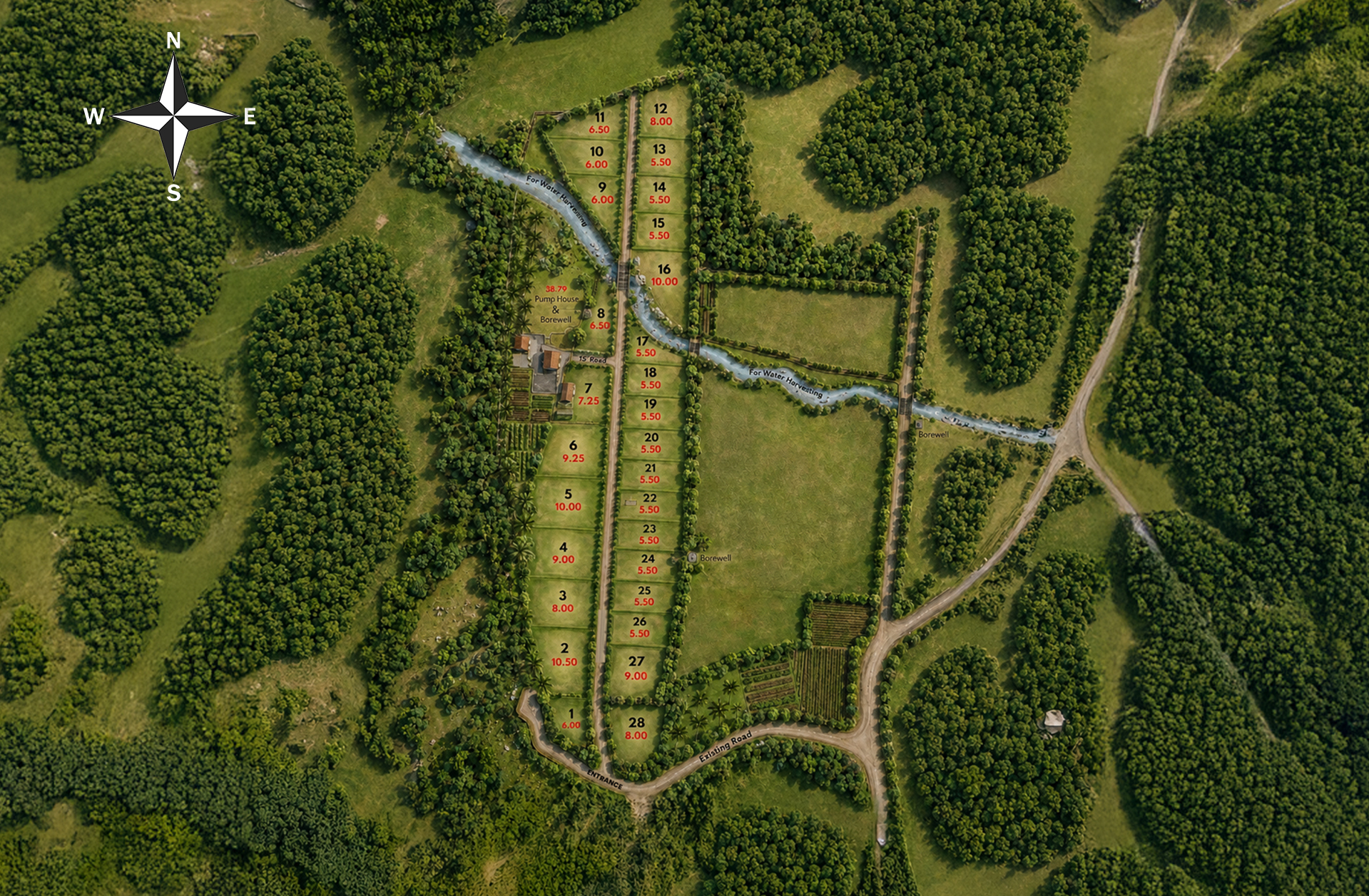 Sanctuary Farmlands plot layout map